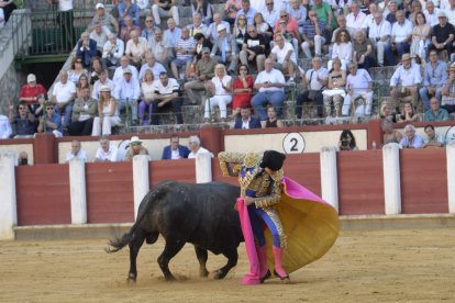 Un momento de la cuarta corrida de las fiestas de Valladolid.