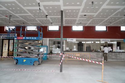 Obras de reforma de la estación de autobuses de Valladolid