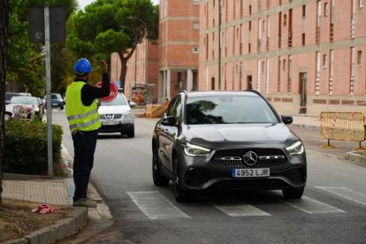 Estado de las obras de la red de calor en Huerta del Rey en Valladolid.
