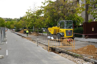 Estado de las obras de la red de calor en Huerta del Rey en Valladolid.