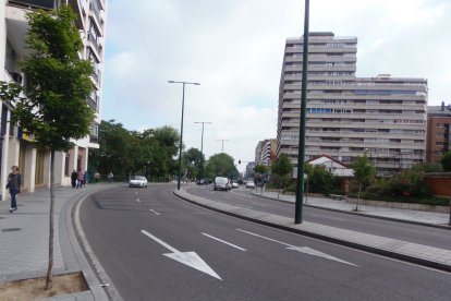 Curva de la calle San Ildefonso en el año 2014