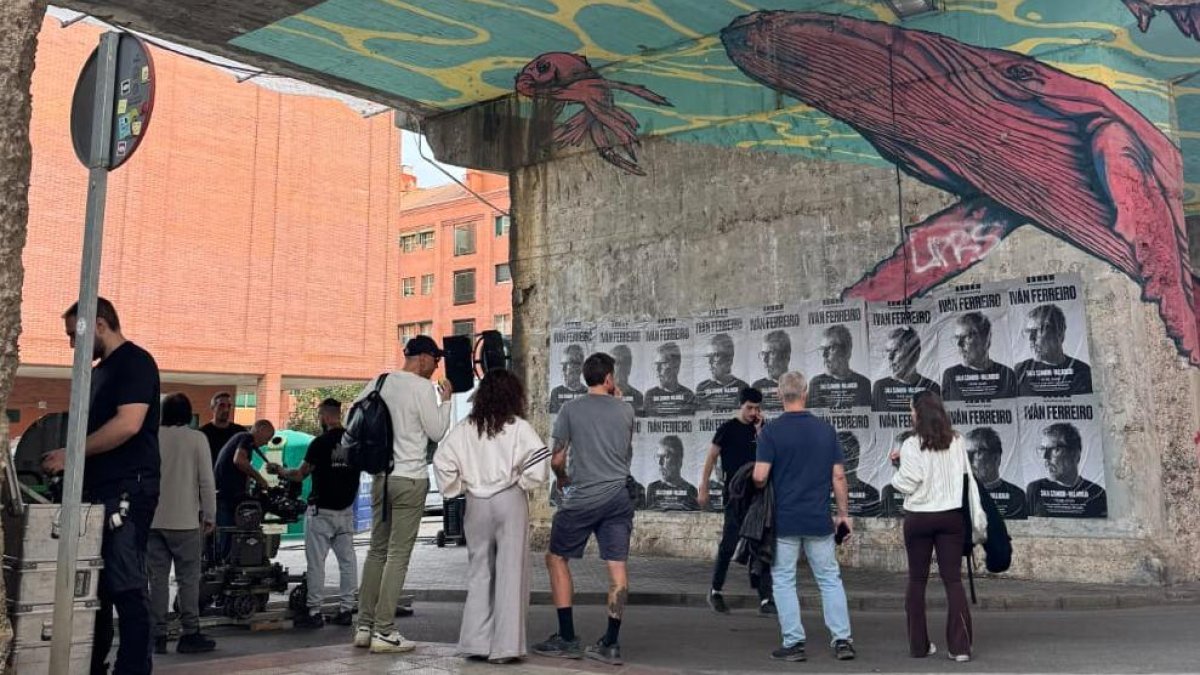 Rodaje de 'Memento Mori' en el viaducto de Arco de Ladrillo