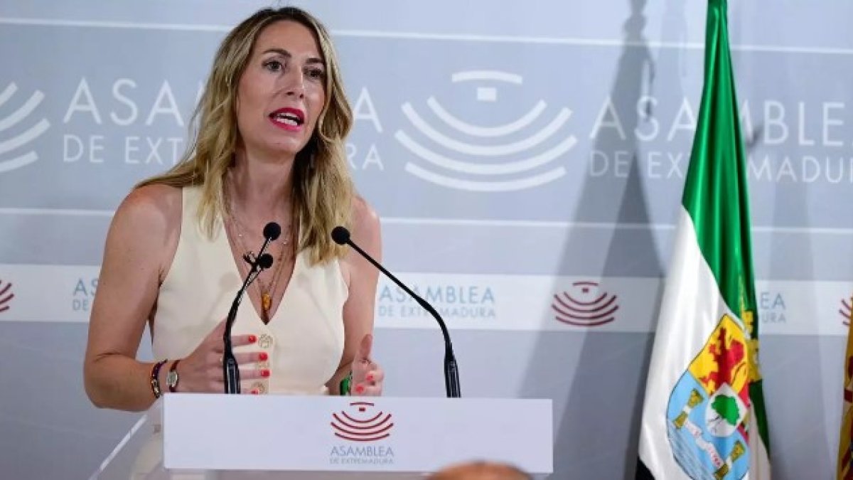 María Guardiola, en la Asamblea de Extremadura. -PP EXTREMADURA