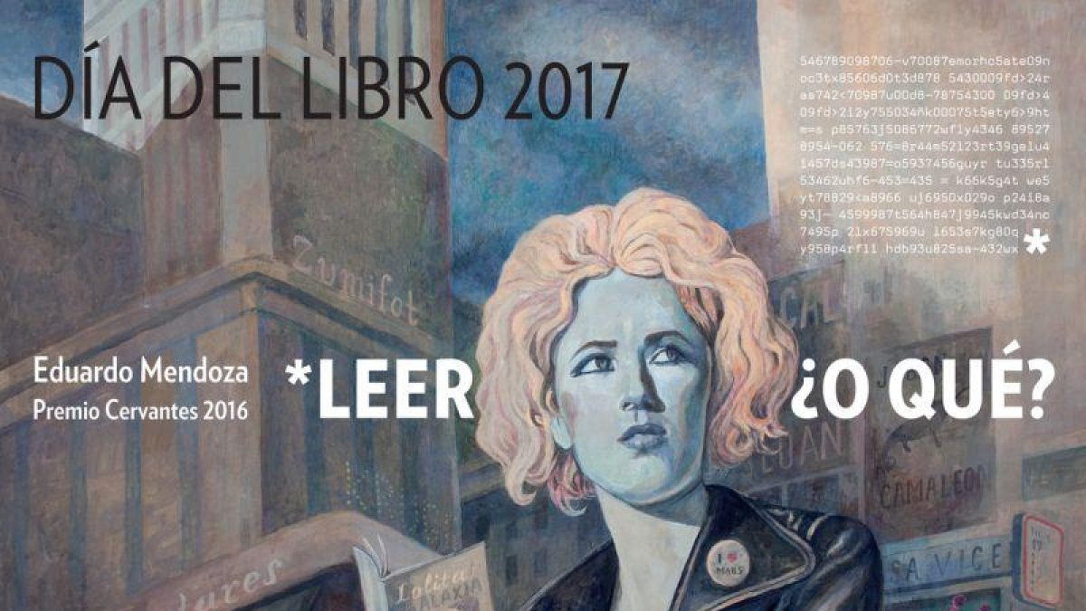 Cartel para el Día del libro 2017 de Javier Sáez Castán (Premio Nacional de Ilustración 2016), inspirado en la obra de 'Sin noticias de Gurb', de Eduardo Mendoza, flamante Premio Cervantes.-