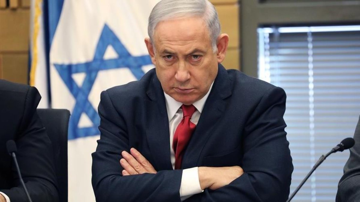 Natanyahu, el lunes, en el Parlamento israelí.-EFE / EPA /ABIR SULTAN