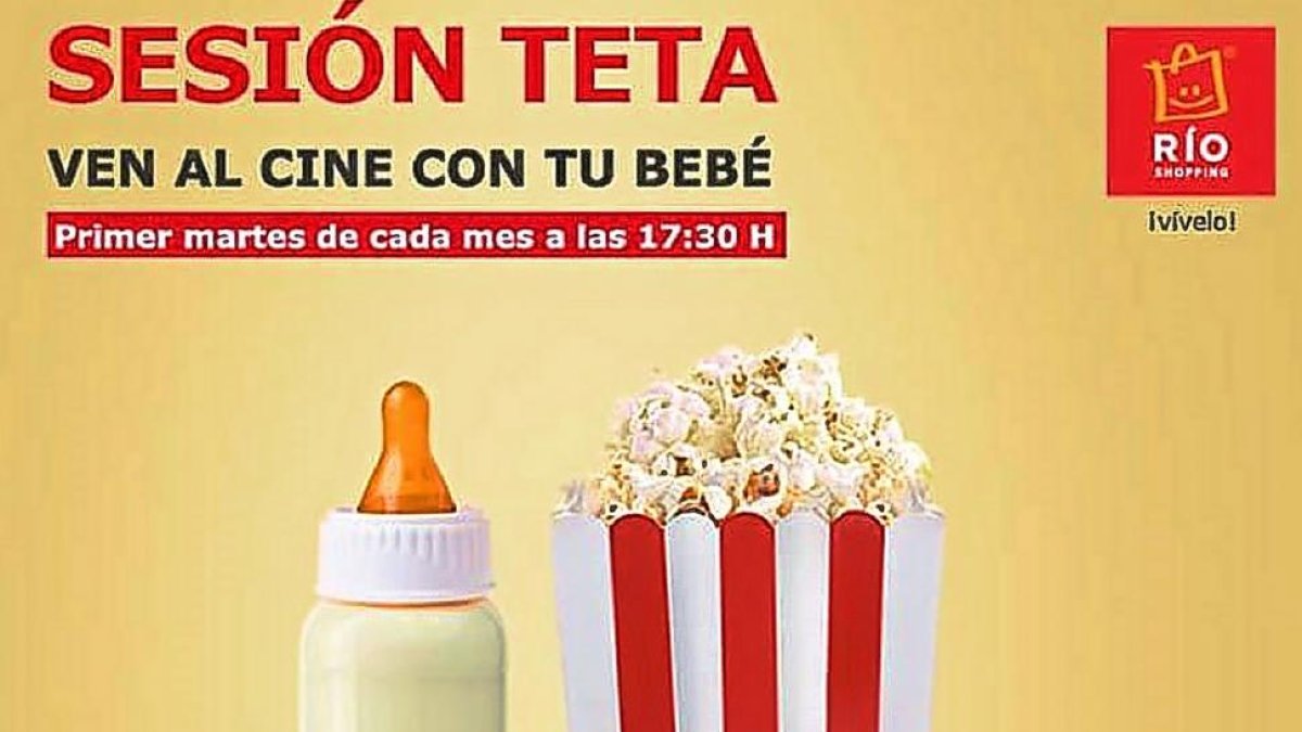 Cartel promocional de la iniciativa de Sesión Teta de Río Shopping-EL MUNDO