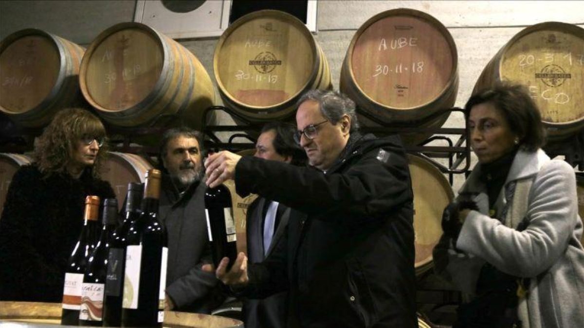 El president Quim Torra visita la Cooperativa Agrícola de Batea (Tarragona).-ACN / JORDI MARSAL