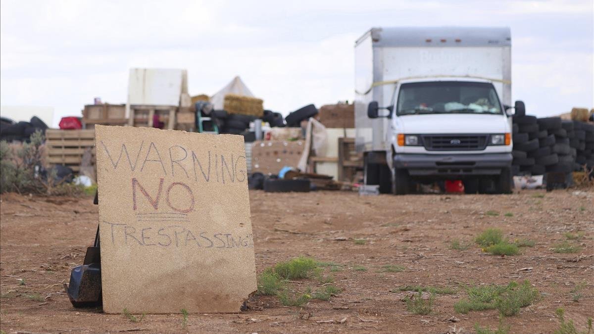 Imagen del campamento donde fueron encontrados los 11 niños, en Nuevo México. /-AP / JESSE MOYA