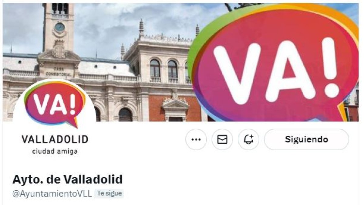 Encabezado del perfil del Ayuntamiento de Valladolid en Twitter.- E. M.
