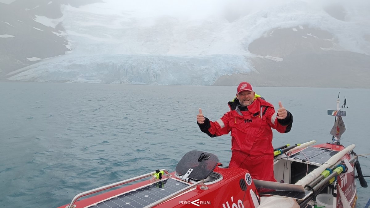 Antonio de la rosa en su Expedición 'Antártico remando en Solitario' / POSOVISUAL