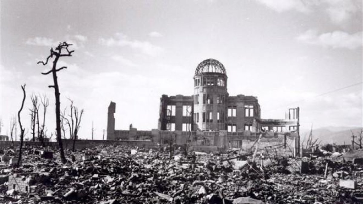 Efectos de la bomba atómica lanzada sobre Hiroshima (Japón) por la aviación americana en 1945.-EFE