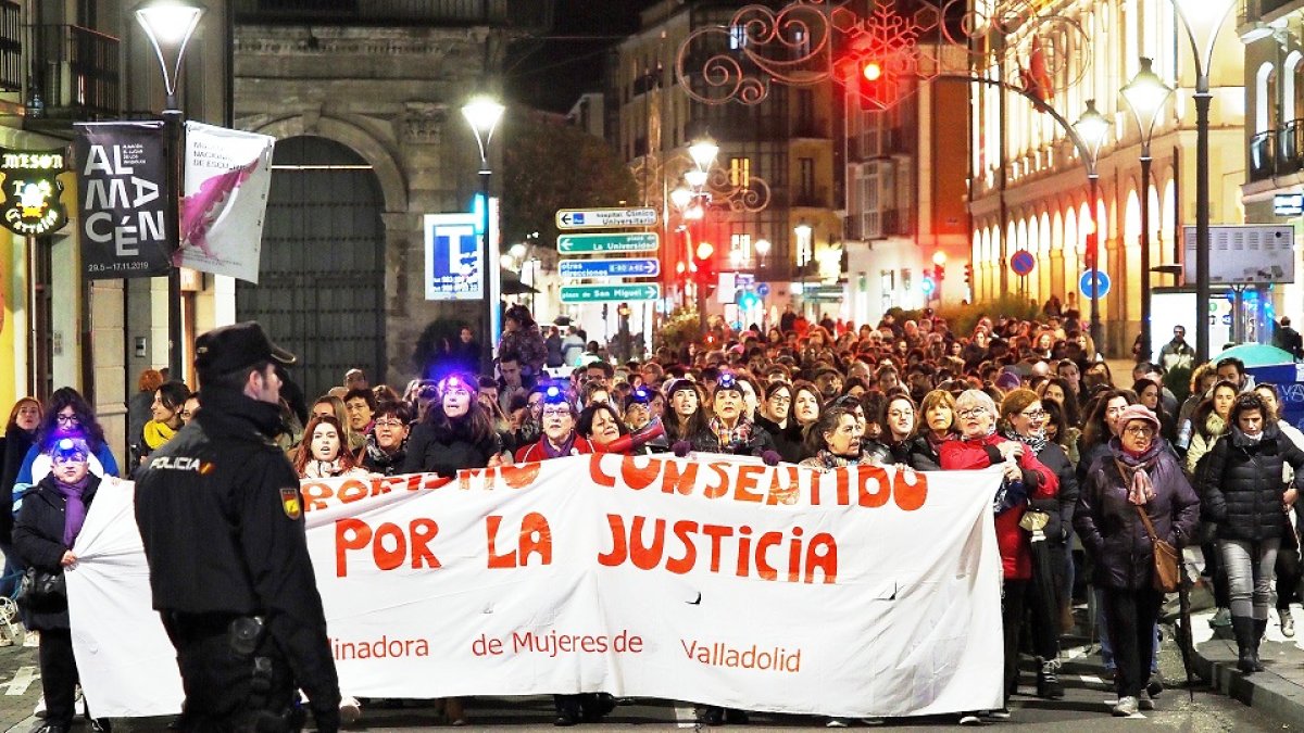 Manifestación en Valladolid el pasado mes de noviembre contra la impunidad de las agresiones machistas a mujeres.  M. Á. SANTOS