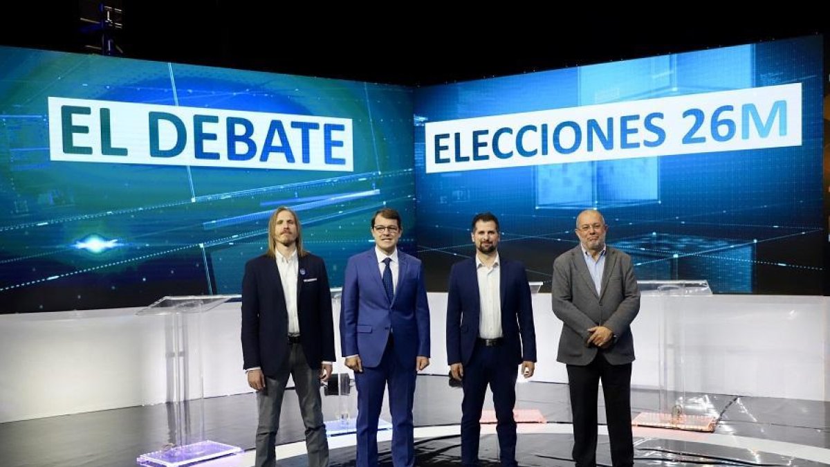 Los cuatro candidatos participantes en el debate autonómico-ICAL