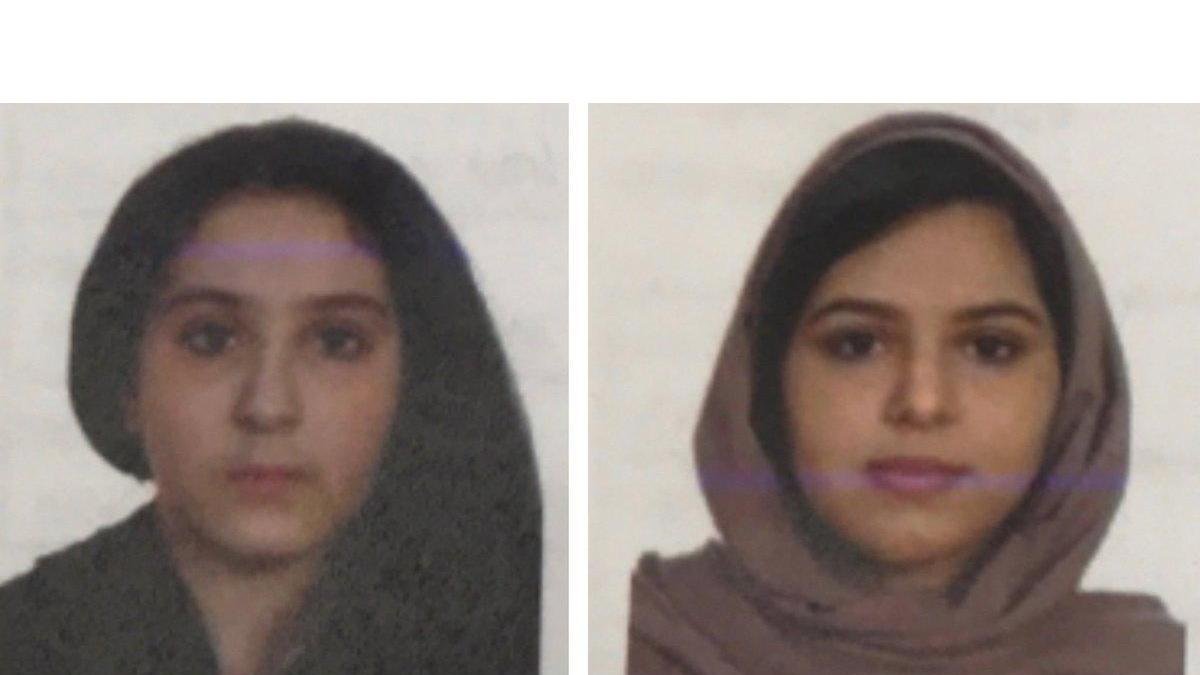 Las hermanas Tala Farea (i), de 16 años, y Rotana Farea (d), de 22.-EPA/NYPD/EFE