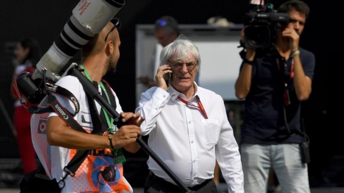 Bernie Ecclestone, en el circuito de Monza, el pasado fin de semana.-AFP / ANDREJ ISAKOVIC