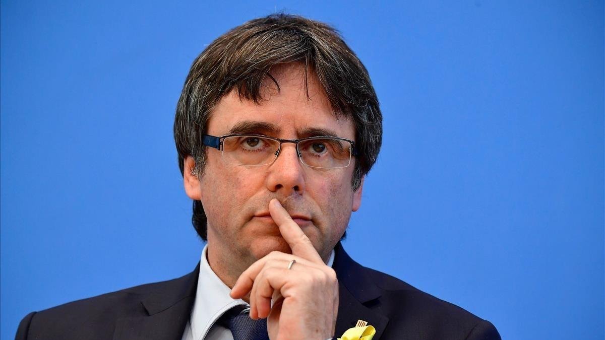 El expresidente de la Generalitat Carles Puigdemont, en Berlín, el pasado 25 de julio.-AFP / TOBIAS SCHWARZ