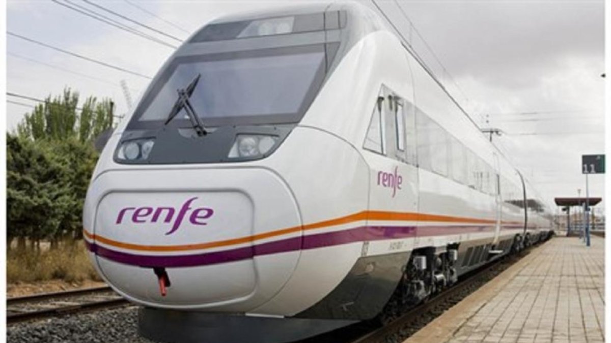 Tren perteneciente a la compañía Renfe. E.M.