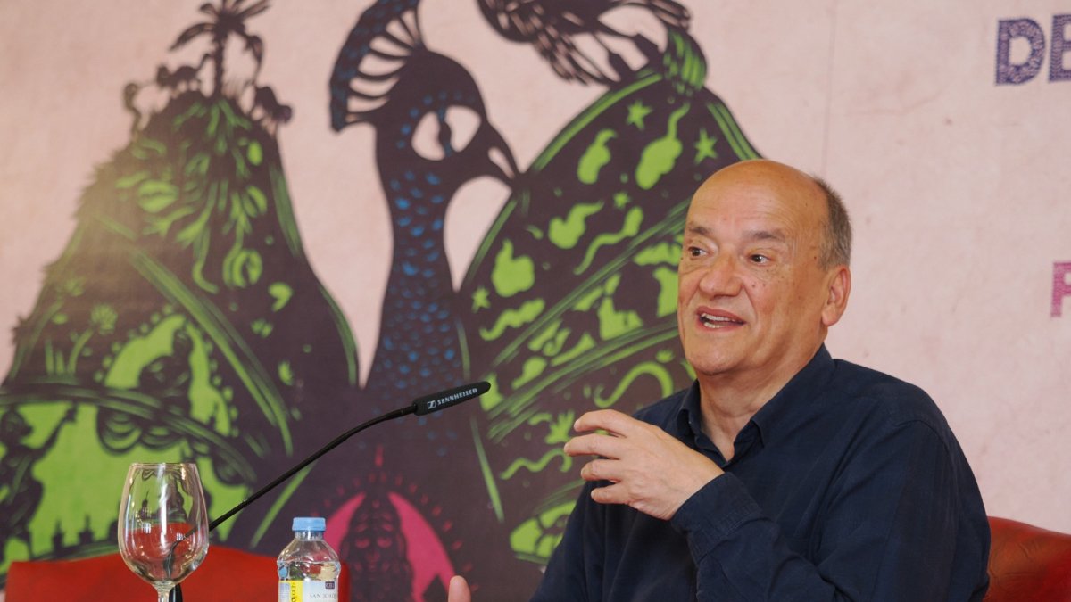 Gustavo Martín Garzo, en la presentación de la 56 Feria del Libro de Valladolid.