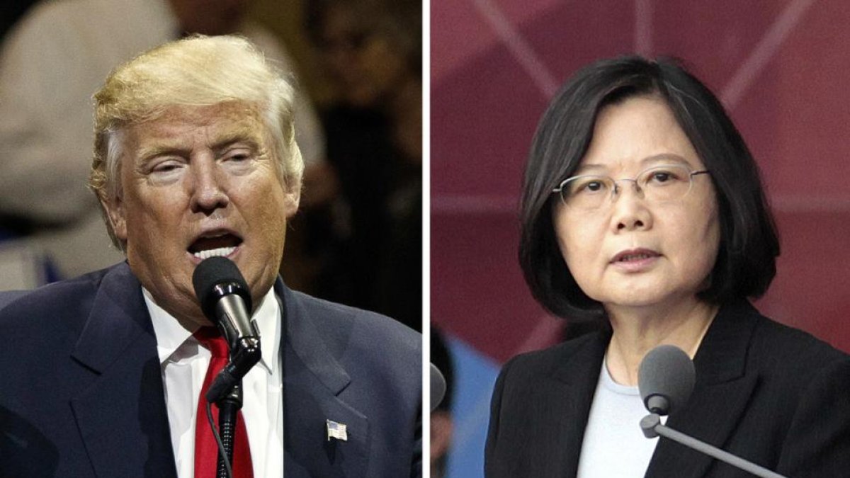 Donald Trump, presidente de EEUU, y Tsai Ing-wen, su homóloga de Taiwán.-EVAN VUCCI / CHIANG YING-YING / AP