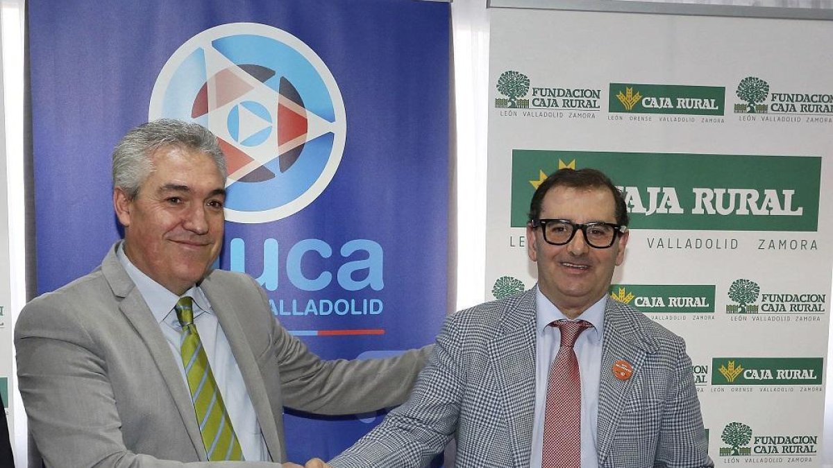 Narciso Prieto (Caja Rural de Zamora), y el presidente de Educa, Jorge Gutiérrez.-ICAL