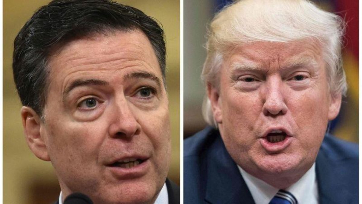 Imágenes de archivo del exdirector del FBI, James Comey, y el presidente de Estados Unidos, Donald Trump.-NICHOLAS KAMM (AFP)