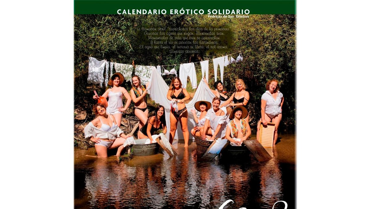 Calendario erótico 2022 de Pedrajas de San Esteban. -E. M.