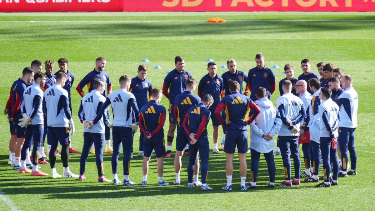 La selección española en Valladolid.