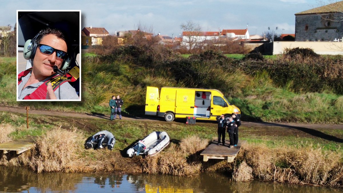 Encuentran en el Duero el cadáver del piloto del ultraligero siniestrado en Villamarciel.- E. M.