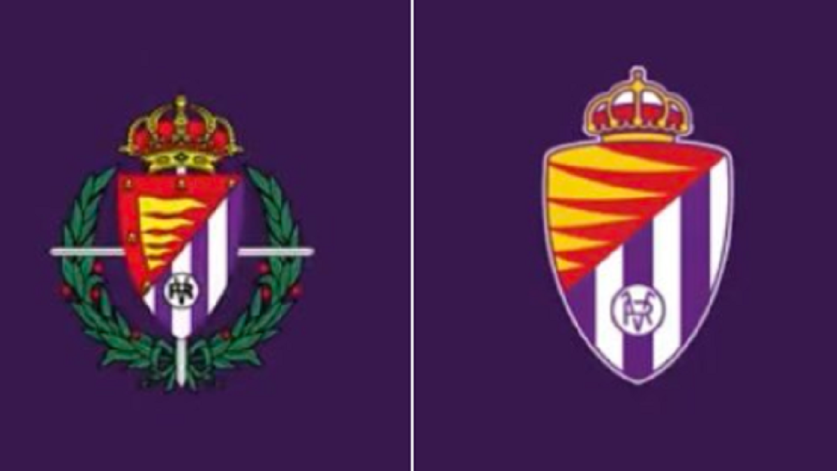 Metamorfosis del escudo del Real Valladolid. / EM