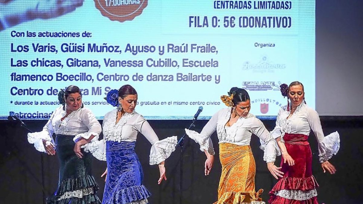Una de las actuaciones de baile durante la gala solidaria celebrada en el centro cívico de Boecillo.-PHOTOGENIC / MIGUEL ÁNGEL SANTOS