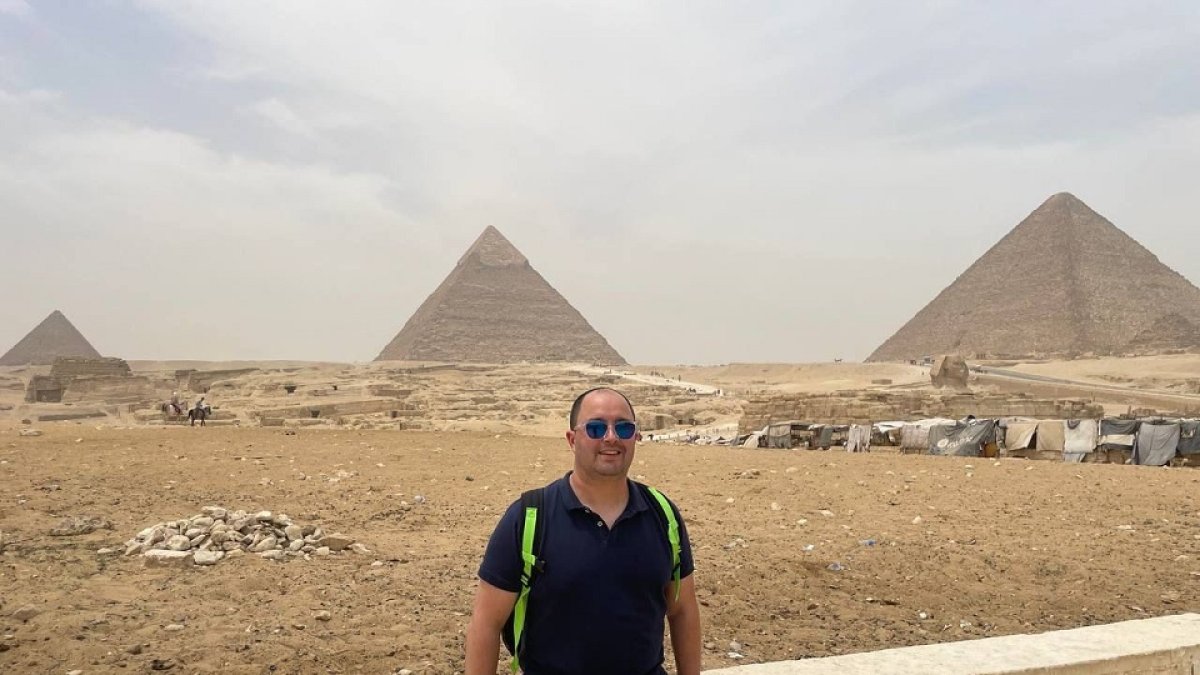 Dani Gordo a su llegada a Egipto el pasado mes de abril. / EL MUNDO