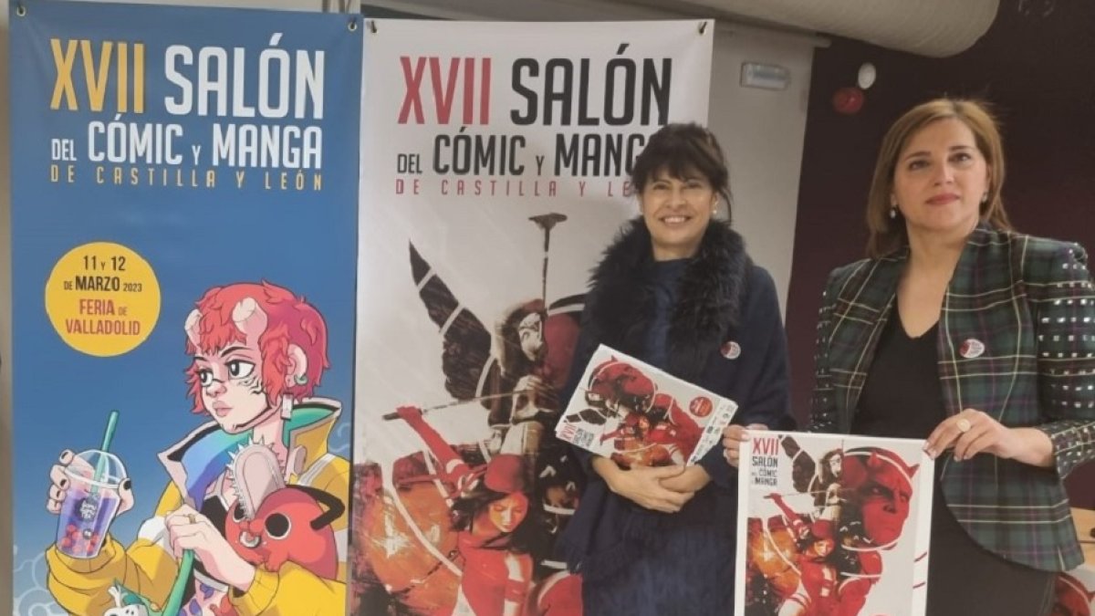 Redondo y Toledano, esta mañana, en la presentación del Salón del Cómic y el Manga