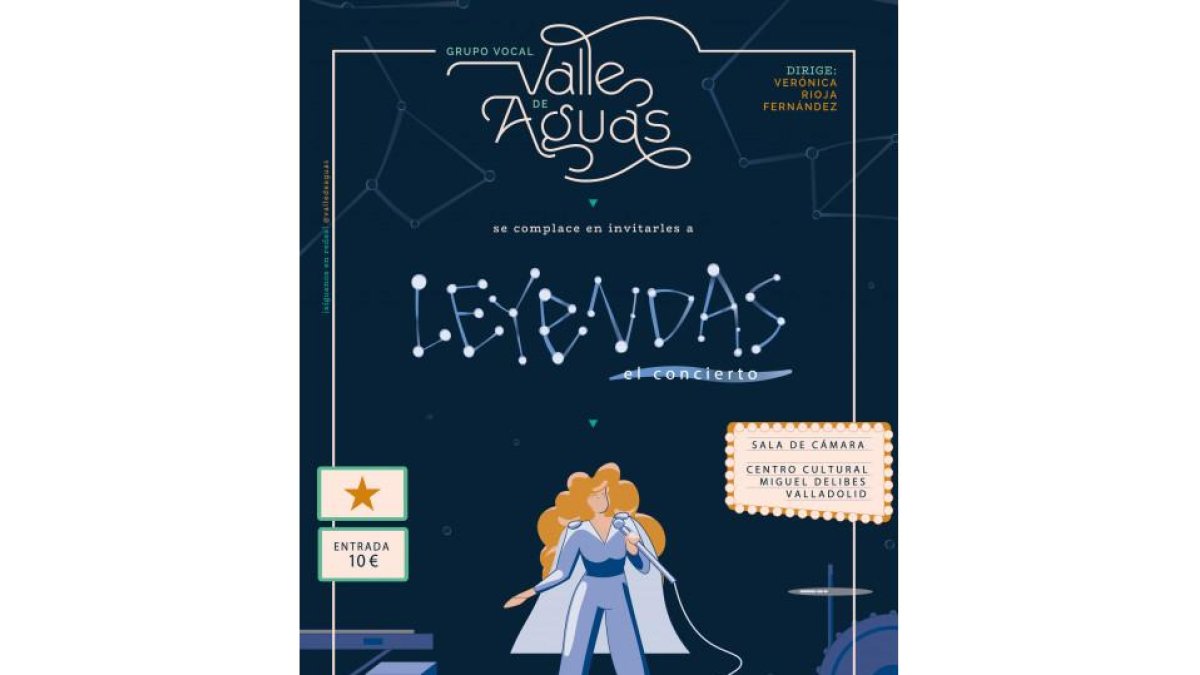 Cartel de 'Leyendas', un show amenizado por las integrantes de Valle de Aguas. -E.M.