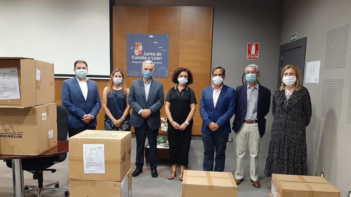 Michelin etrega el material de protección a cuatro entidades sociales de Valladolid. - JCYL