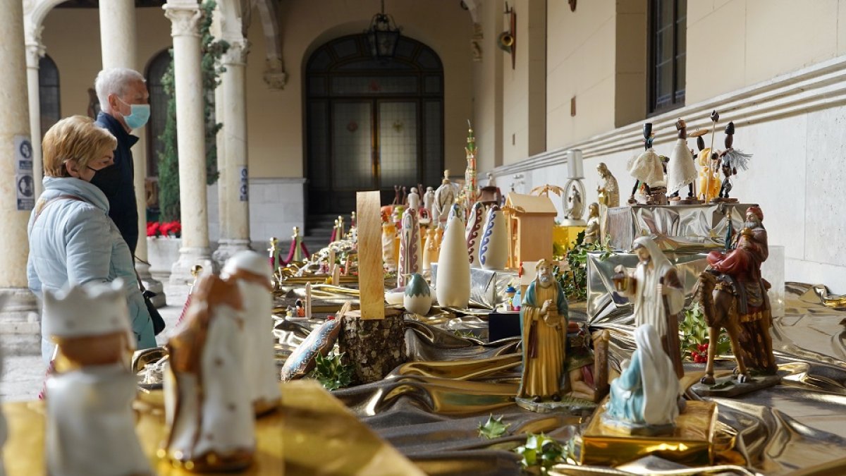 La exposición de belenes en Navidad recibe más de 9.000 visitas en el patio principal del Palacio Real de Valladolid. -ICAL