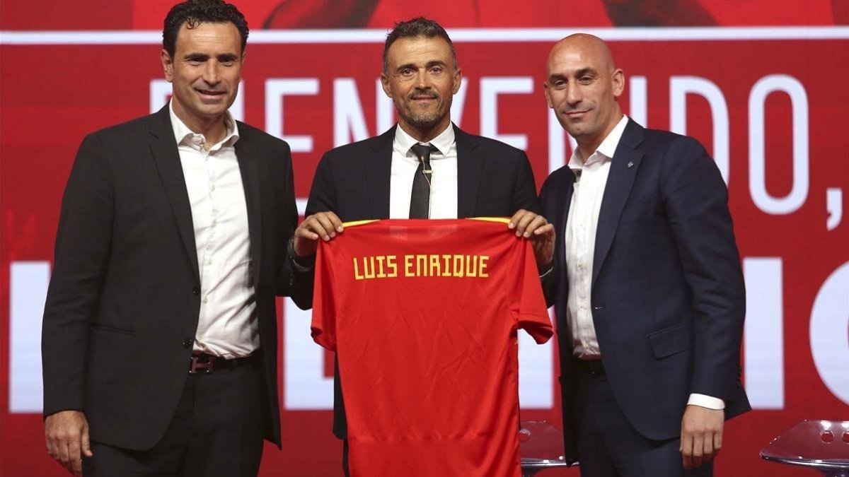Presentación de Luis Enrique como nuevo entrenador de la selección española de fútbol.-DAVID CASTRO
