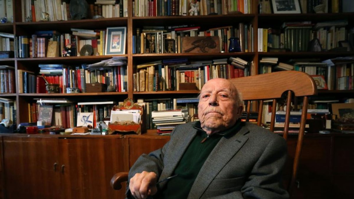 El escritor abulense afincado en Alcazarén (Valladolid), José Jiménez Lozano. - EL MUNDO