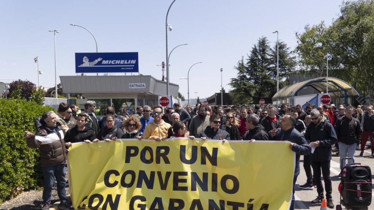 Protestas de trabajadores de la fábrica de Michelin. PHOTOGENIC/ C.LLORENTE