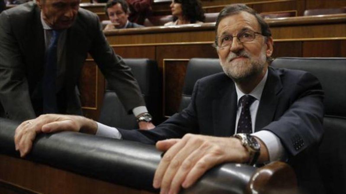 El presidente del Gobierno en funciones, Mariano Rajoy, en el Congreso de los Diputados.-AGUSTÍN CATALÁN