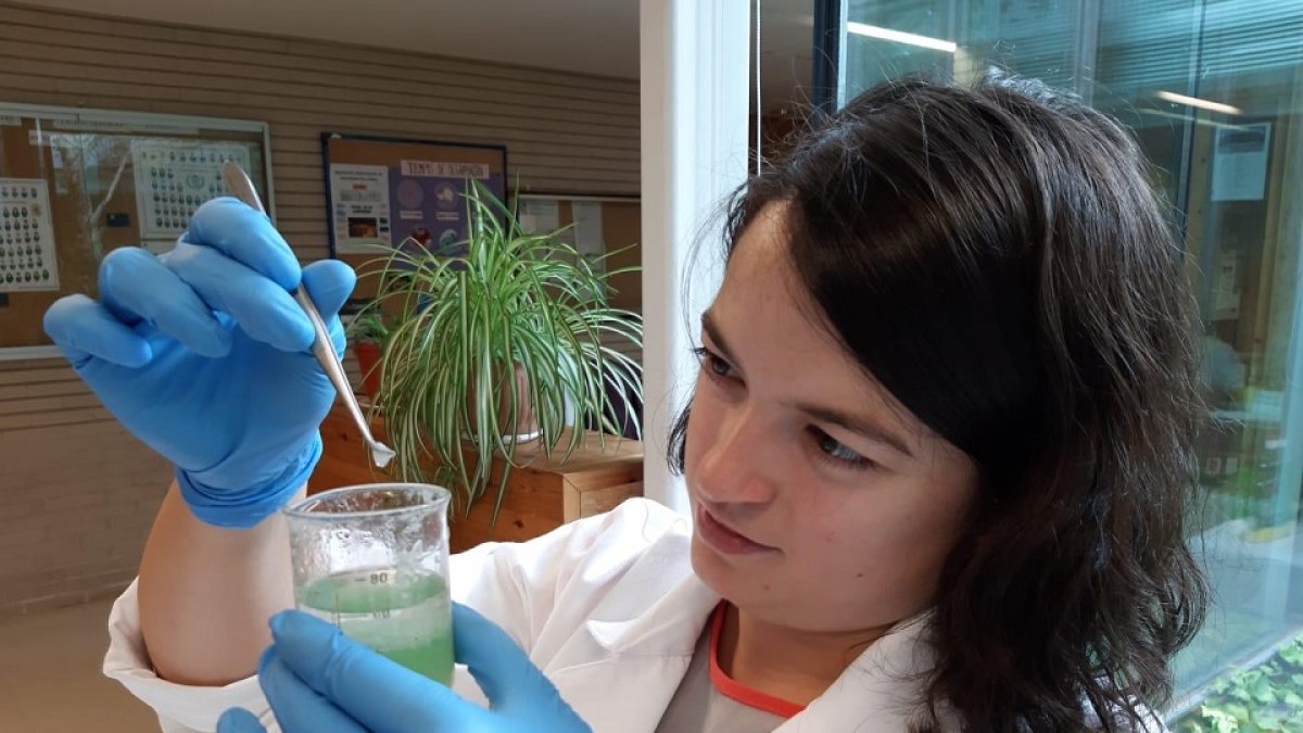 La burgalesa lleva 5 años trabajando en este proyecto en el laboratorio del Instituto de Biomedicina de la Universidad de León.- EL MUNDO