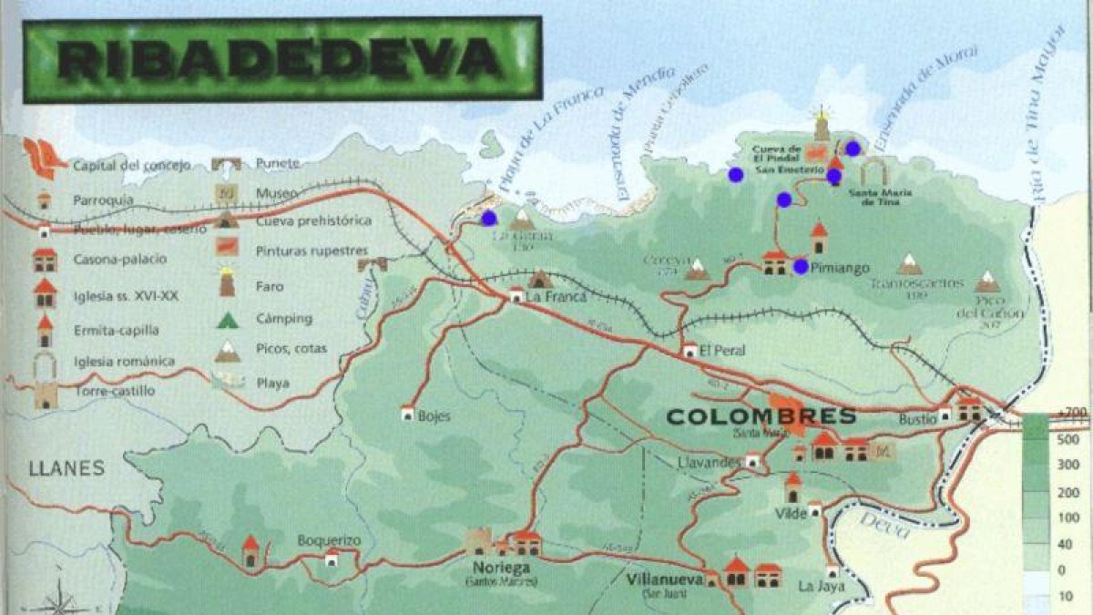 Mapa de Rivadedeva (Asturias).-EL PERIÓDICO