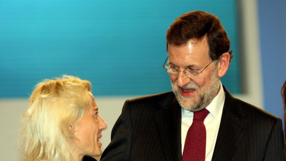 Marta Domínguez junto al Presidente del Gobierno, Mariano Rajoy, en una imagen de archivo-Ical