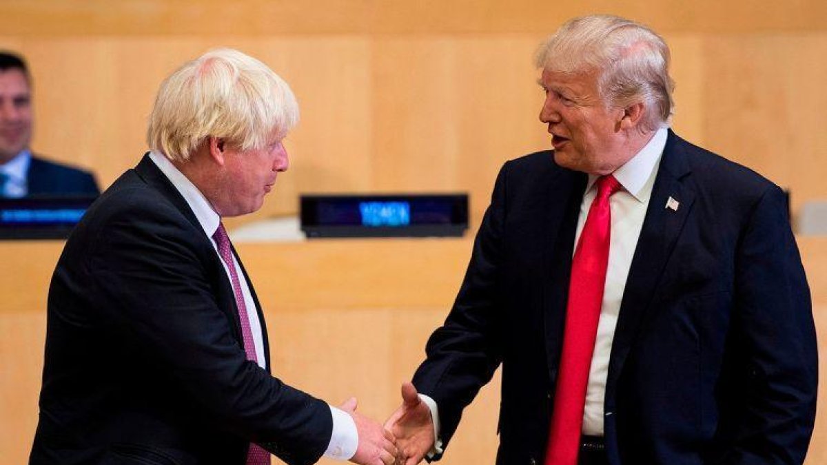 Boris Johnson y Donald Trump, en el 2017, en Nueva York.-AFP