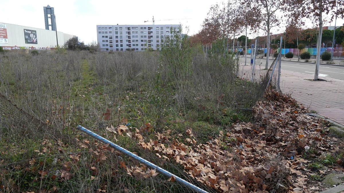 Parcela de la calle Dulzaina, junto al hospital Río Hortega, donde estaba proyectado el centro.- J.M. LOSTAU