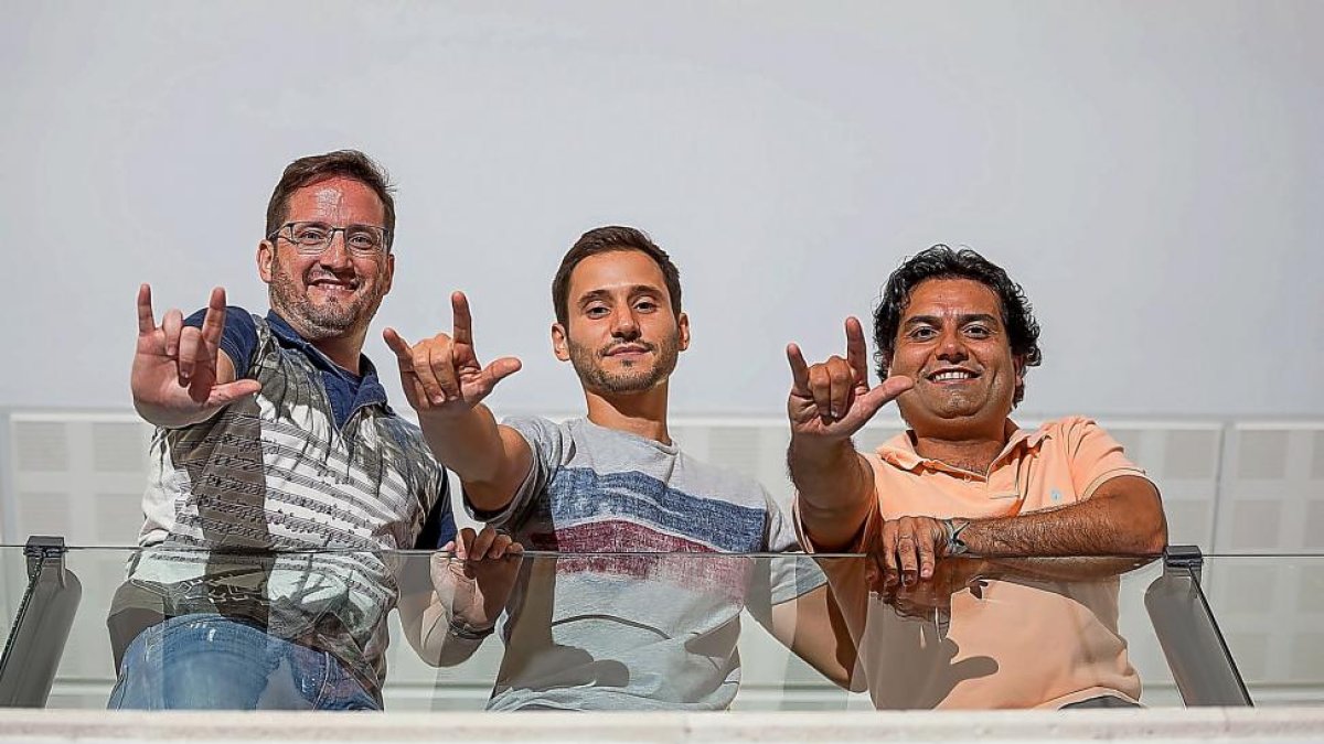 Los tres Rockcampers, Rubén Calvo, Alfredo Mayo y Héctor Miguel Paramio, en vísperas de dar el pregón.-PABLO REQUEJO