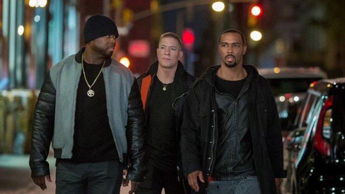 50 Cent, Joseph Sikora y Omari Hardwick, en la serie ’Power’.-STARZ