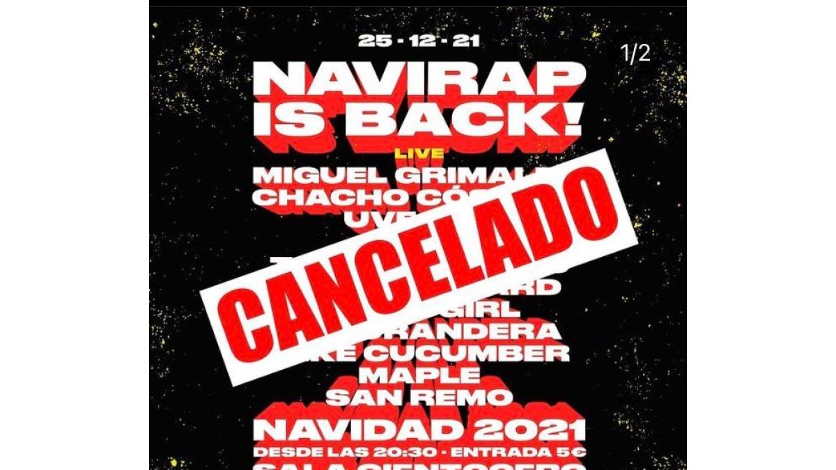 Anuncio de la cancelación del 'Navirap' de Valladolid.- E. M.