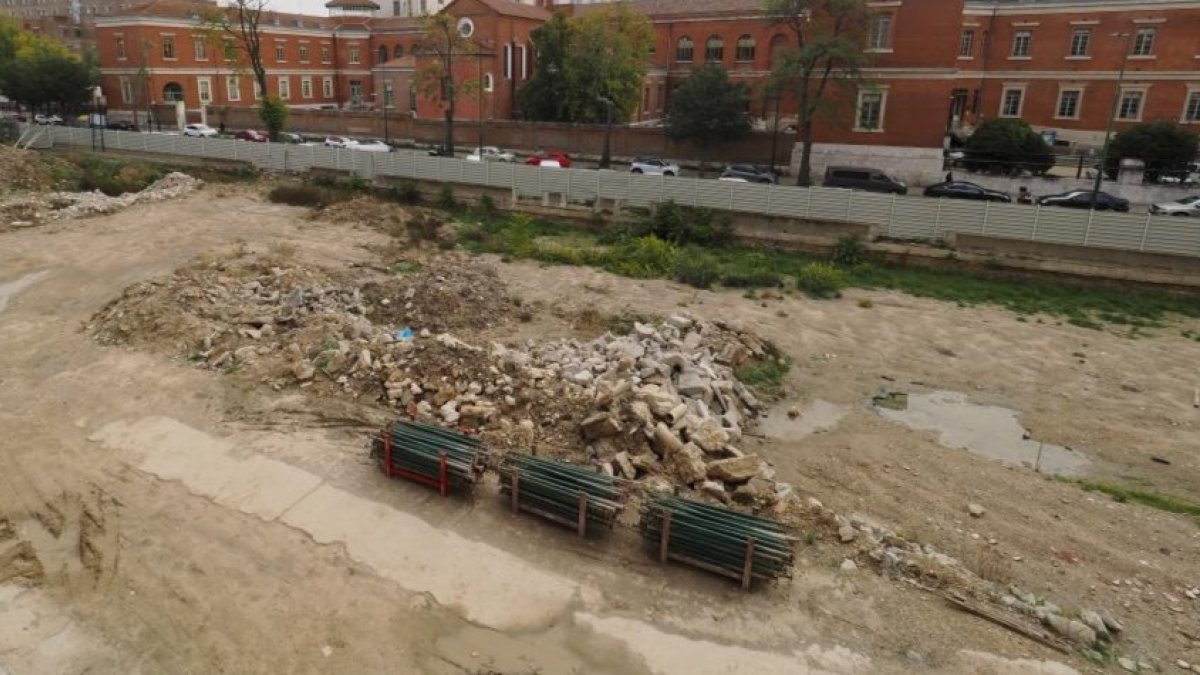Estado de las obras para el nuevo edificio de Consultas Externas del Hospital Clínico de Valladolid, previstas para terminarse en octubre de 2024. -PHOTOGENIC