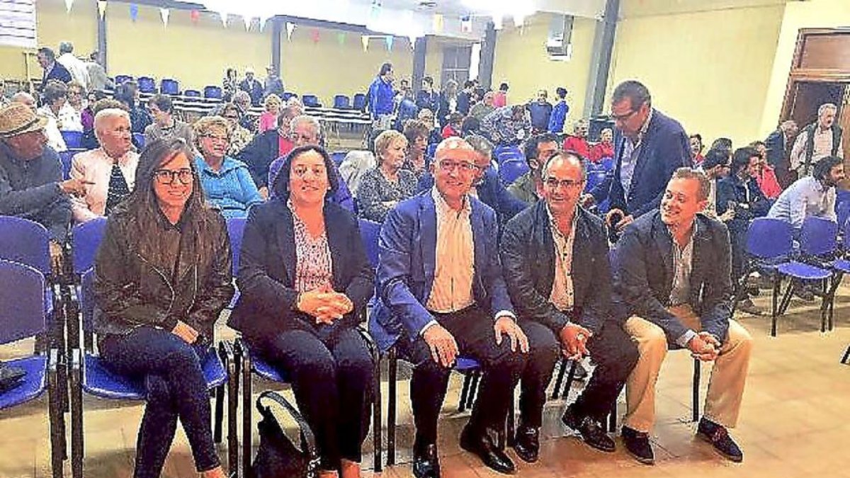 Campos, Casares, Carnero, Carrera y Martínez ayer, en Villalbarba.-EL MUNDO