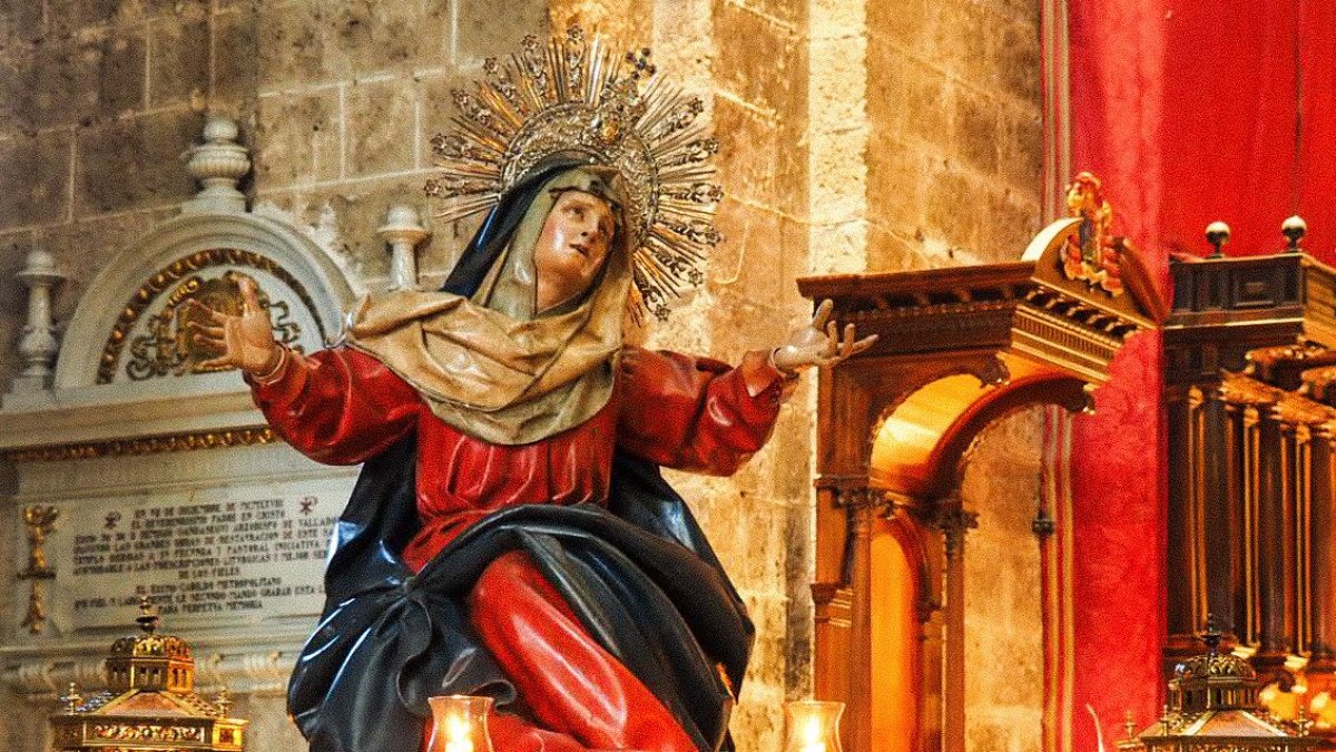Talla de Nuestra Señora de los Dolores. TWITTER: Semana Santa VLL